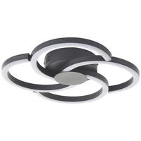 LED-DECKENLEUCHTE  34/6 cm    - Schwarz, Design, Kunststoff/Metall (34/6cm) - Brilliant