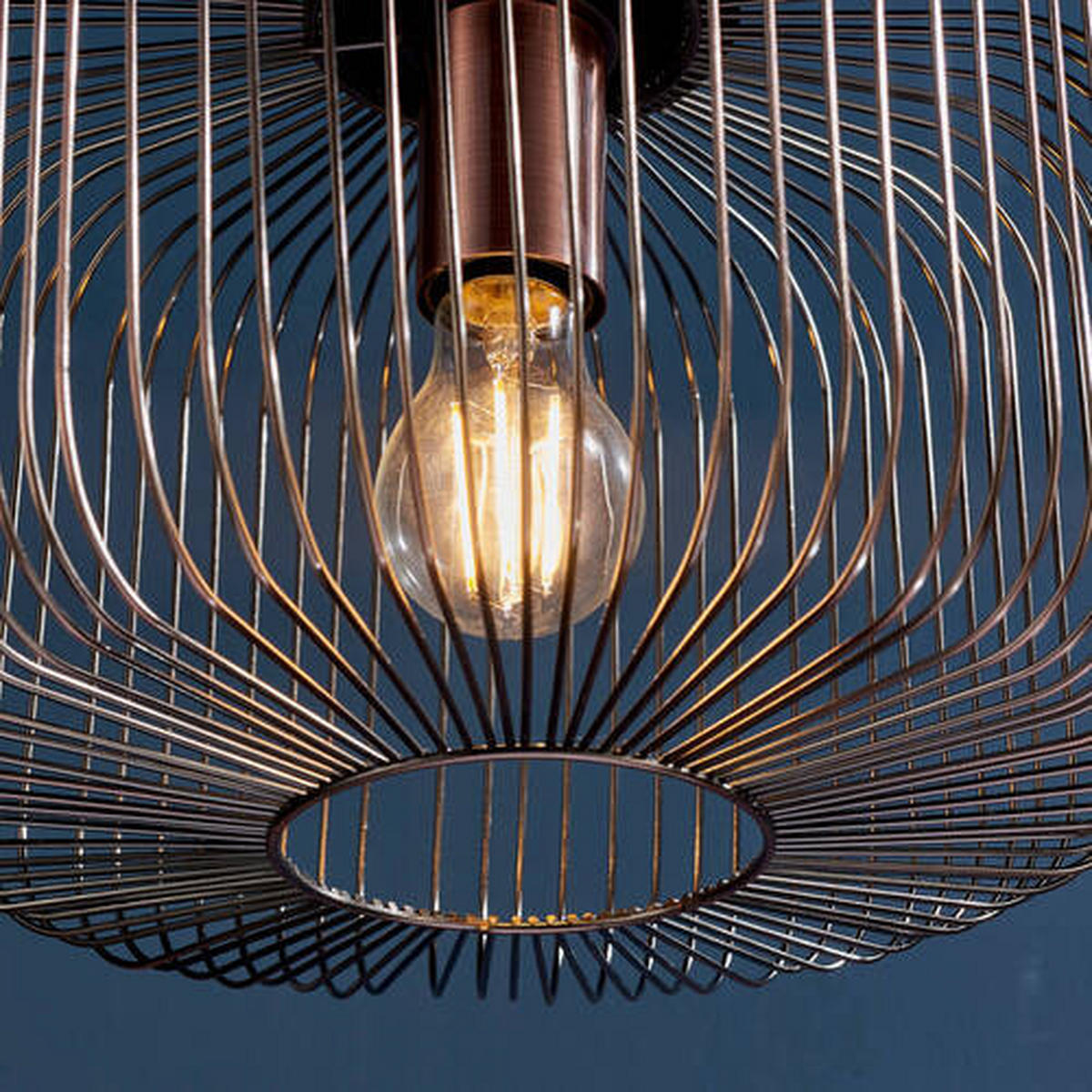 HÄNGELEUCHTE 30/130 cm  - Kupferfarben, Design, Metall (30/130cm) - ENDON