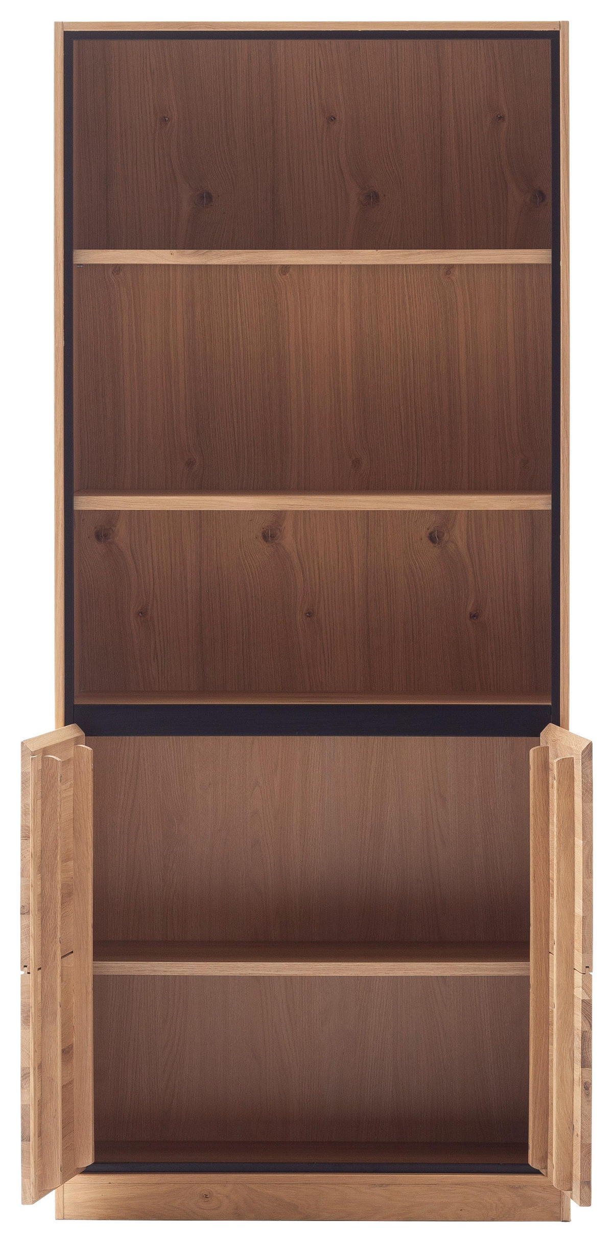 AKTENREGAL Asteiche furniert, massiv Eiche Bianco  - Eiche Bianco, KONVENTIONELL, Holz/Holzwerkstoff (86/198/40cm) - Linea Natura