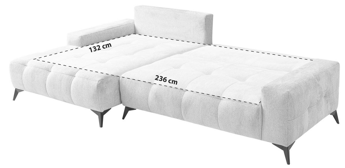 HÖRNSOFFA i flatväv ljusgrå  - ljusgrå/svart, Trend, metall/textil (175/290cm) - MID.YOU