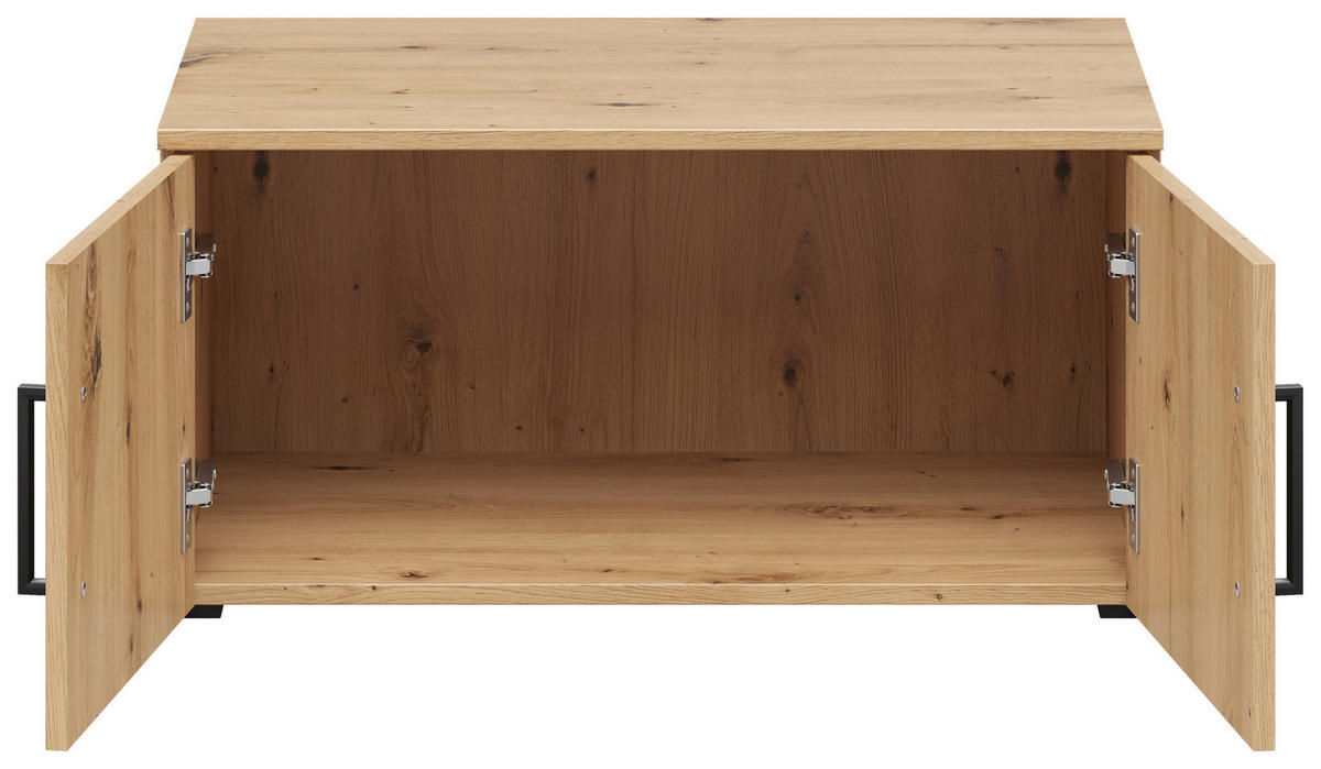 AUFSATZSCHRANK 70/35/40 cm   - Schwarz/Eiche Artisan, Modern, Holzwerkstoff/Kunststoff (70/35/40cm) - Carryhome