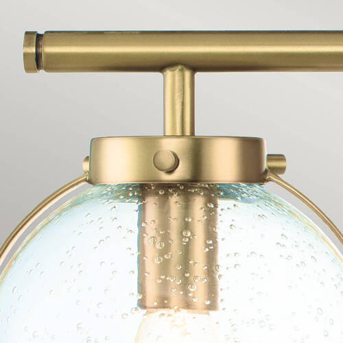 Thumbnail - Elstead Lighting Badezimmer-Wandleuchte Elstead Hollis, Messing, Metall, Glas, 60.0x23x19.3 cm, Grüner Punkt, RoHS, Lamp...