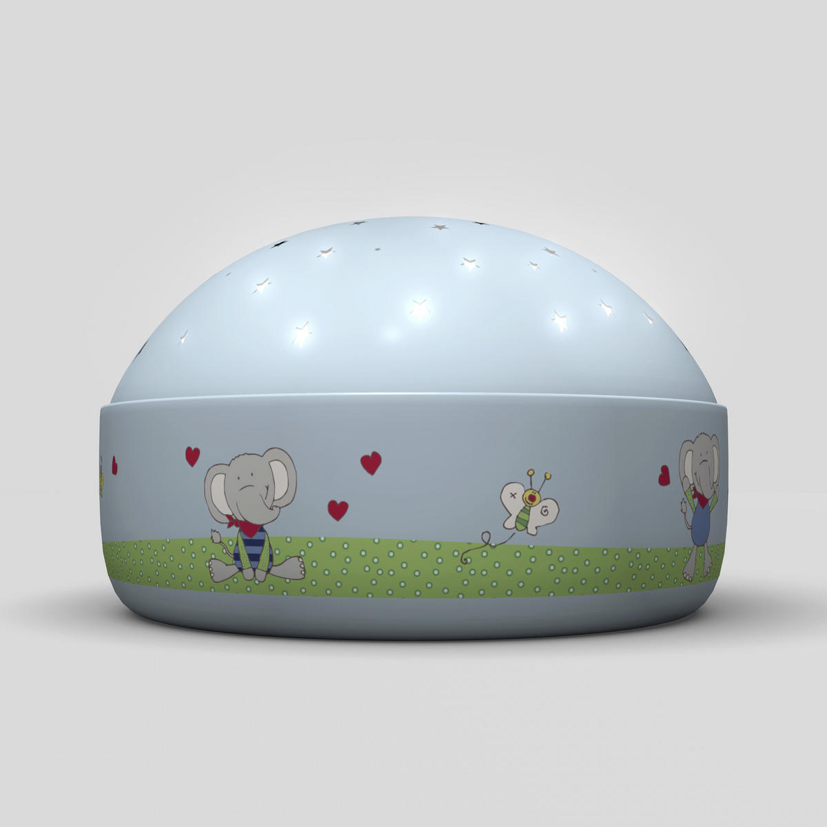 NACHTLICHT Lolo Lombardo 12/7,5 cm   - Hellblau, KONVENTIONELL, Kunststoff (12/7,5cm) - Sigikid