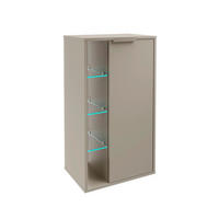 MIDISCHRANK 47/84,2/32 cm  - Grau, Basics, Glas/Holzwerkstoff (47/84,2/32cm) - MID.YOU