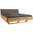 BALKENBETT 160/200 cm  in Wildeiche, Grau  - Wildeiche/Anthrazit, Natur, Holz/Textil (160/200cm) - Linea Natura