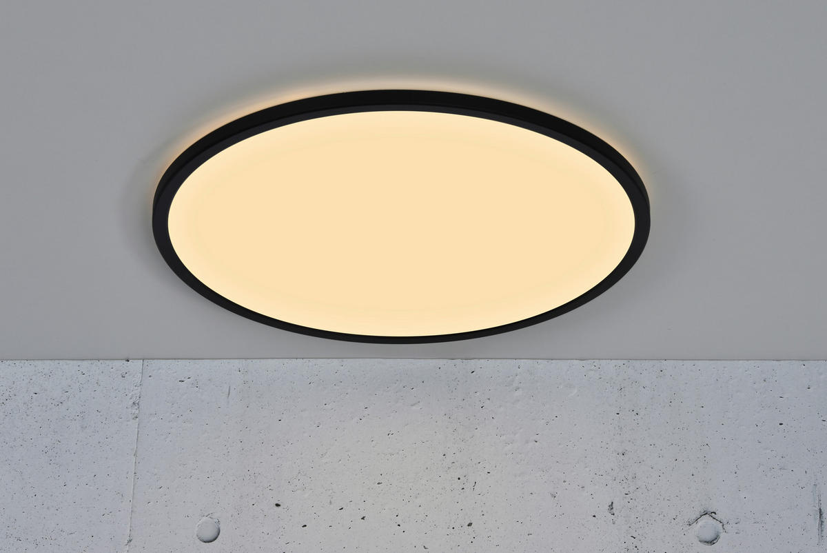 LED-DECKENLEUCHTE 60/3,2 cm   - Schwarz, KONVENTIONELL, Kunststoff (60/3,2cm) - Nordlux