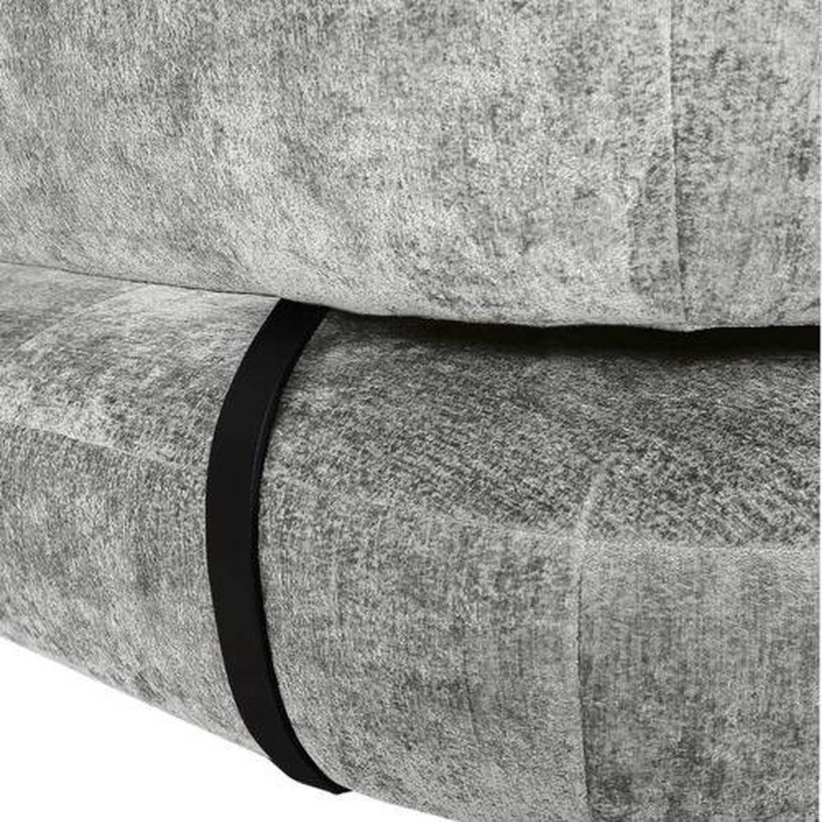 ECKSOFA in Chenille Grau  - Schwarz/Grau, Design, Holz/Textil (265/200cm) - Landscape