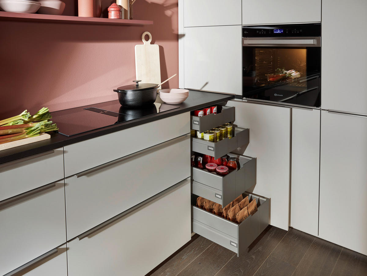 EINBAUKÜCHE PLUS  - Grau, Design, Holzwerkstoff - Nolte Küchen
