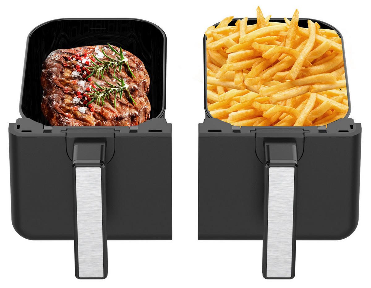 HEIßLUFTFRITTEUSE 8 l  - Schwarz, Basics, Kunststoff/Metall (37/34,2/31cm) - Atrigo