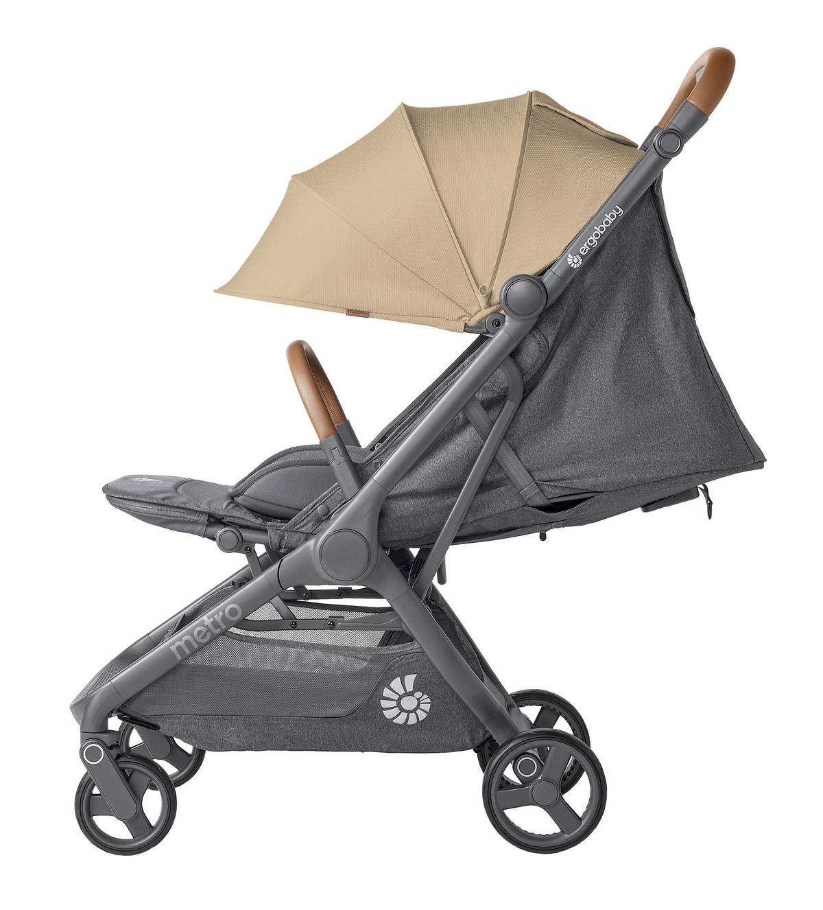 KIŠOBRAN KOLICA  METRO 3 DELUXE  - zlatno-braon, Osnovno, metal/tekstil (23/44cm) - Ergo Baby