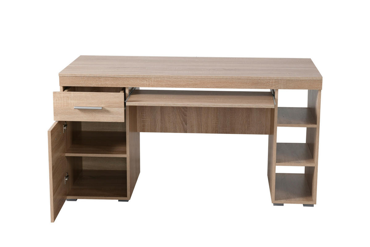 ÍRÓASZTAL 145/76/66 cm  - Sonoma tölgy, Basics, faalapú anyag (145/76/66cm) - Xora
