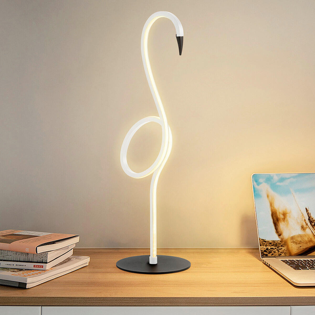 LED-TISCHLEUCHTE - Weiss, Trend, Kunststoff/Metall (15/50cm) - Elstead Lighting