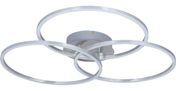 LED-DECKENLEUCHTE 71/52/9 cm   - Alufarben, Design, Kunststoff/Metall (71/52/9cm) - Novel