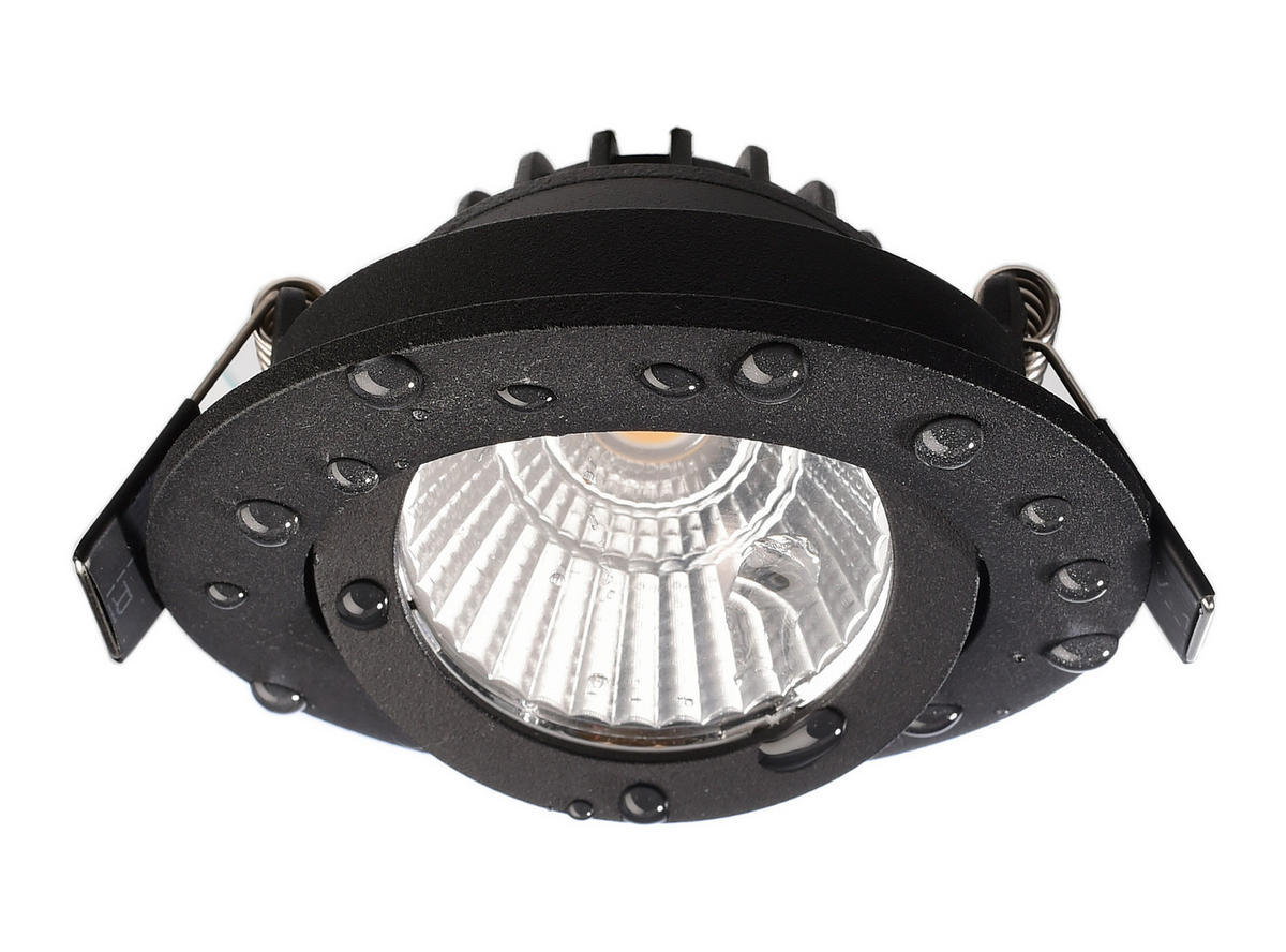 LED-EINBAUSPOT Dione 8,2/8,2/4,1 cm   - Schwarz, KONVENTIONELL, Metall (8,2/8,2/4,1cm)