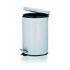 TRETEIMER 12 l  Metall  - Schwarz/Weiß, Basics, Kunststoff/Metall (25/39cm) - Kela