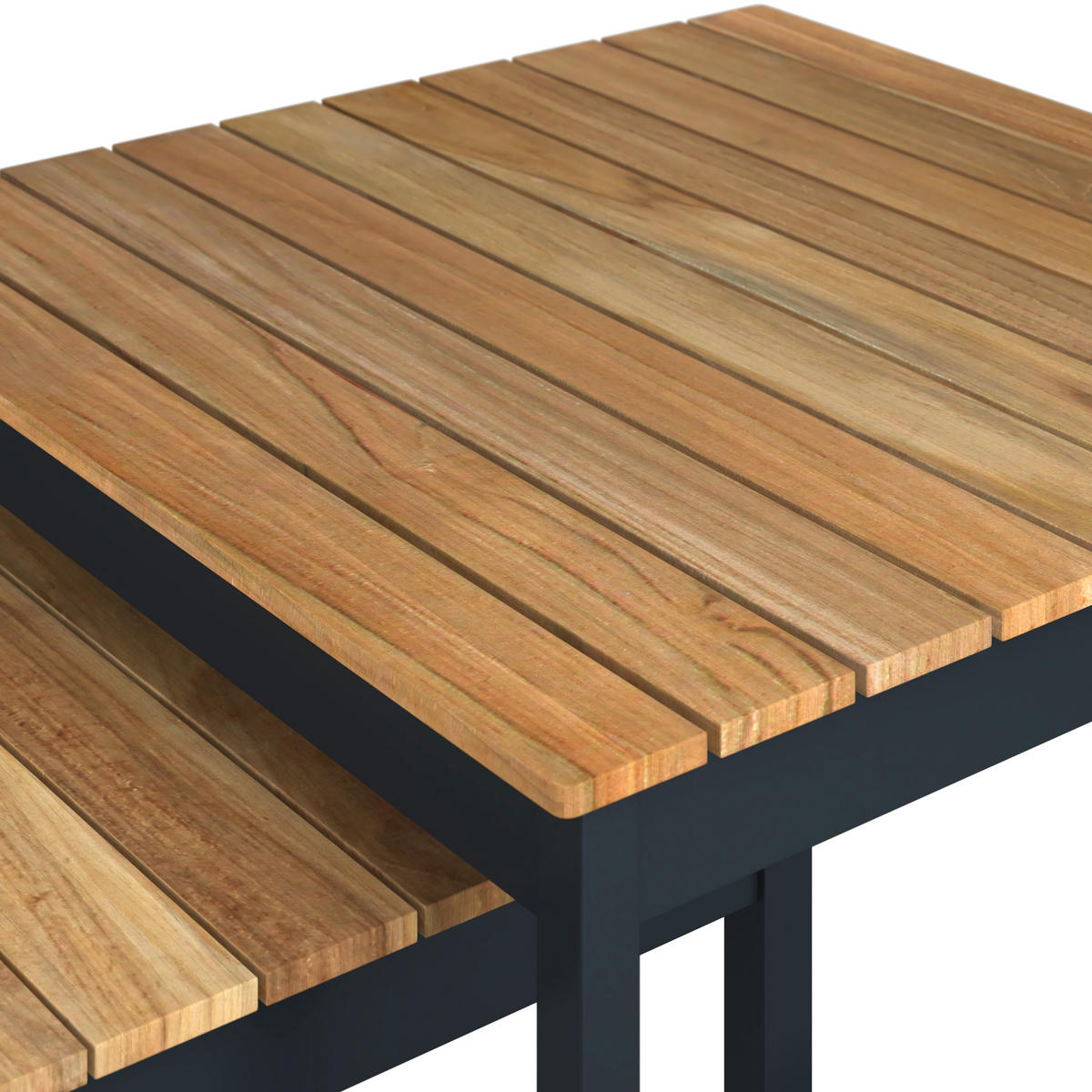 LOUNGEGARNITUR   Teakholz Aluminium  - Dunkelgrau, MODERN, Holz/Metall - Ambia Garden