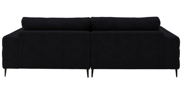 ECKSOFA  in Flachgewebe Schwarz  253/177 cm  - Schwarz, Design, Textil/Metall (253/177cm) - Dieter Knoll