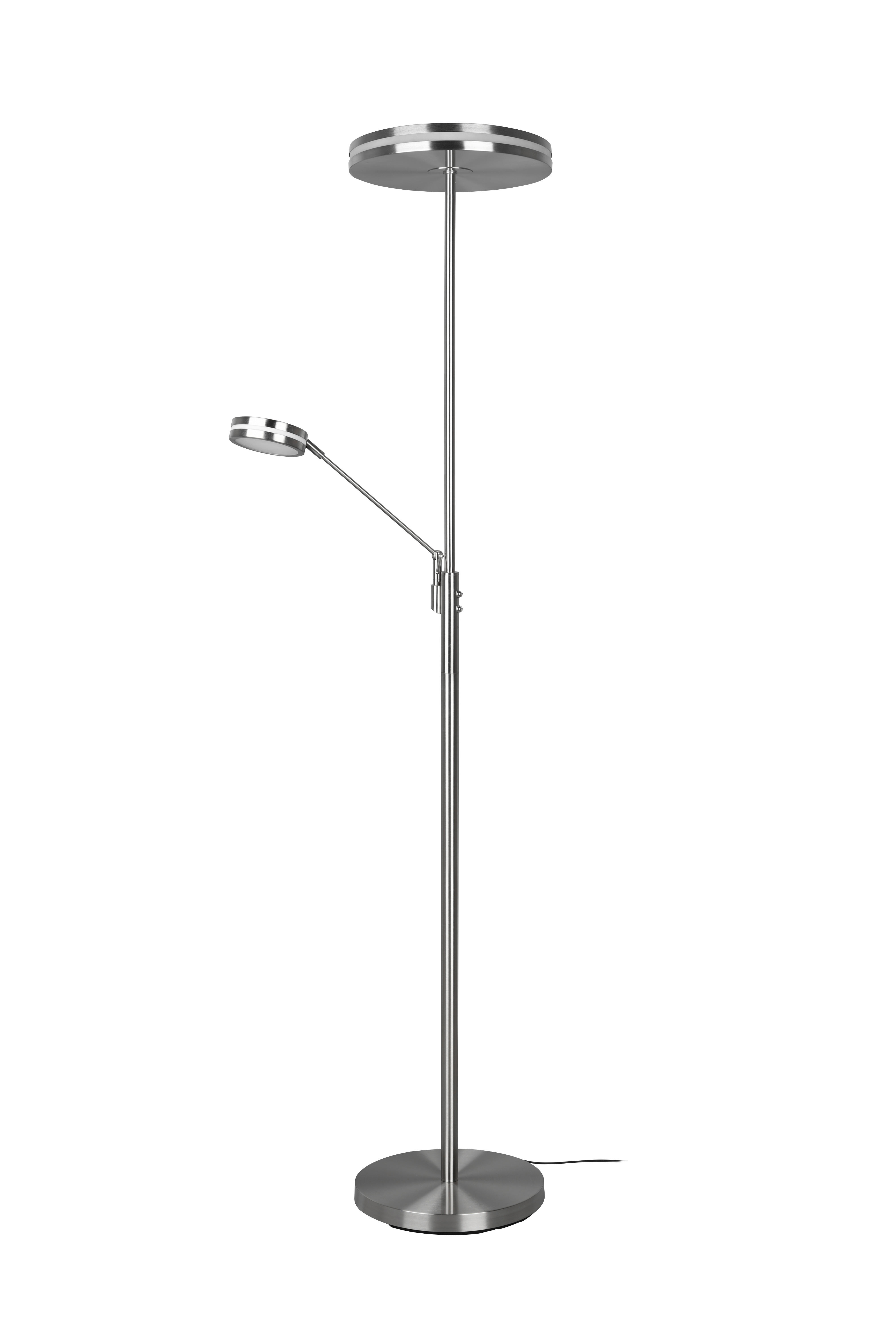 LED-STEHLEUCHTE 35,2/181 cm    - Nickelfarben, Basics, Metall (35,2/181cm) - Trio Leuchten