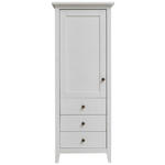 HIGHBOARD Weiß  58/150/40 cm  - Anthrazit/Weiß, Natur, Holz/Metall (58/150/40cm) - Linea Natura