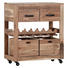 SERVIERWAGEN Holz Akazie massiv Akaziefarben - Akaziefarben, LIFESTYLE, Holz (78/90/35cm) - Hom`in