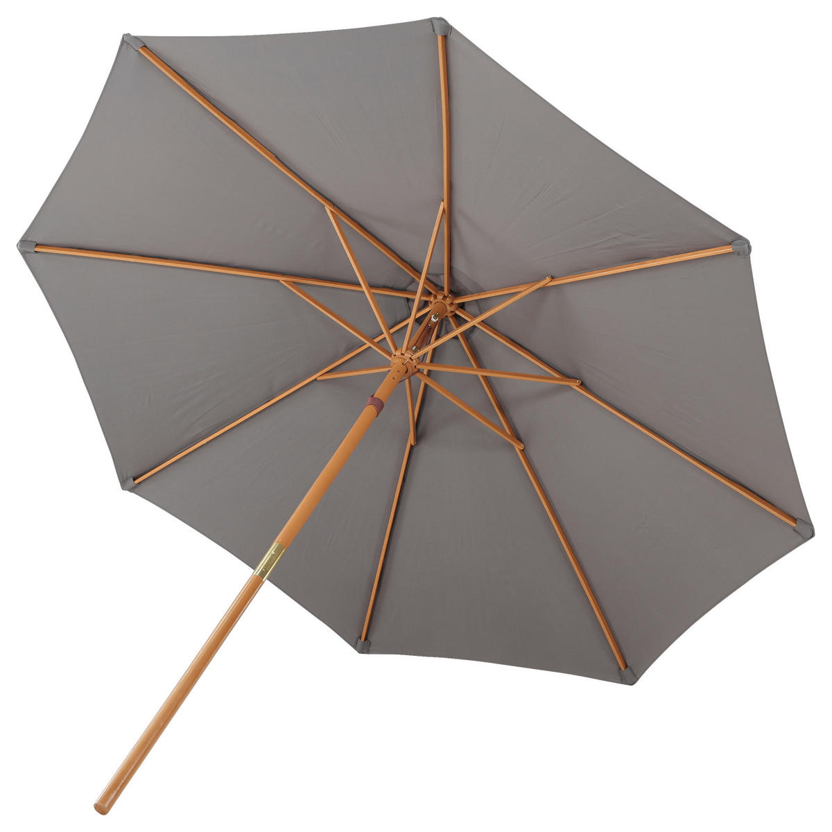 SONNENSCHIRM 300 cm  - Grau, KONVENTIONELL, Holz/Textil (300/244cm) - Gardenson