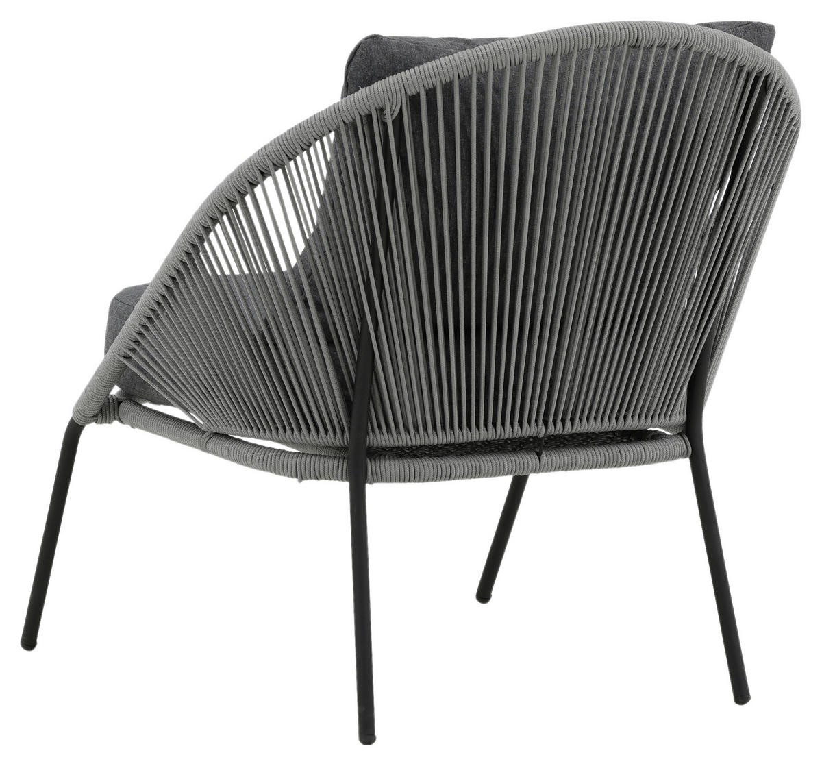 LOUNGESESSEL  - Schwarz/Grau, KONVENTIONELL, Kunststoff/Metall (73/78/85cm) - Gardenson