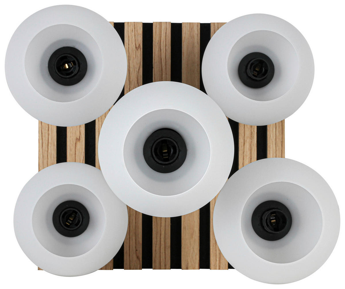 HÄNGELEUCHTE 38/39/59 cm   - Eichefarben/Schwarz, Trend, Glas/Holzwerkstoff (38/39/59cm) - Collet's Monde