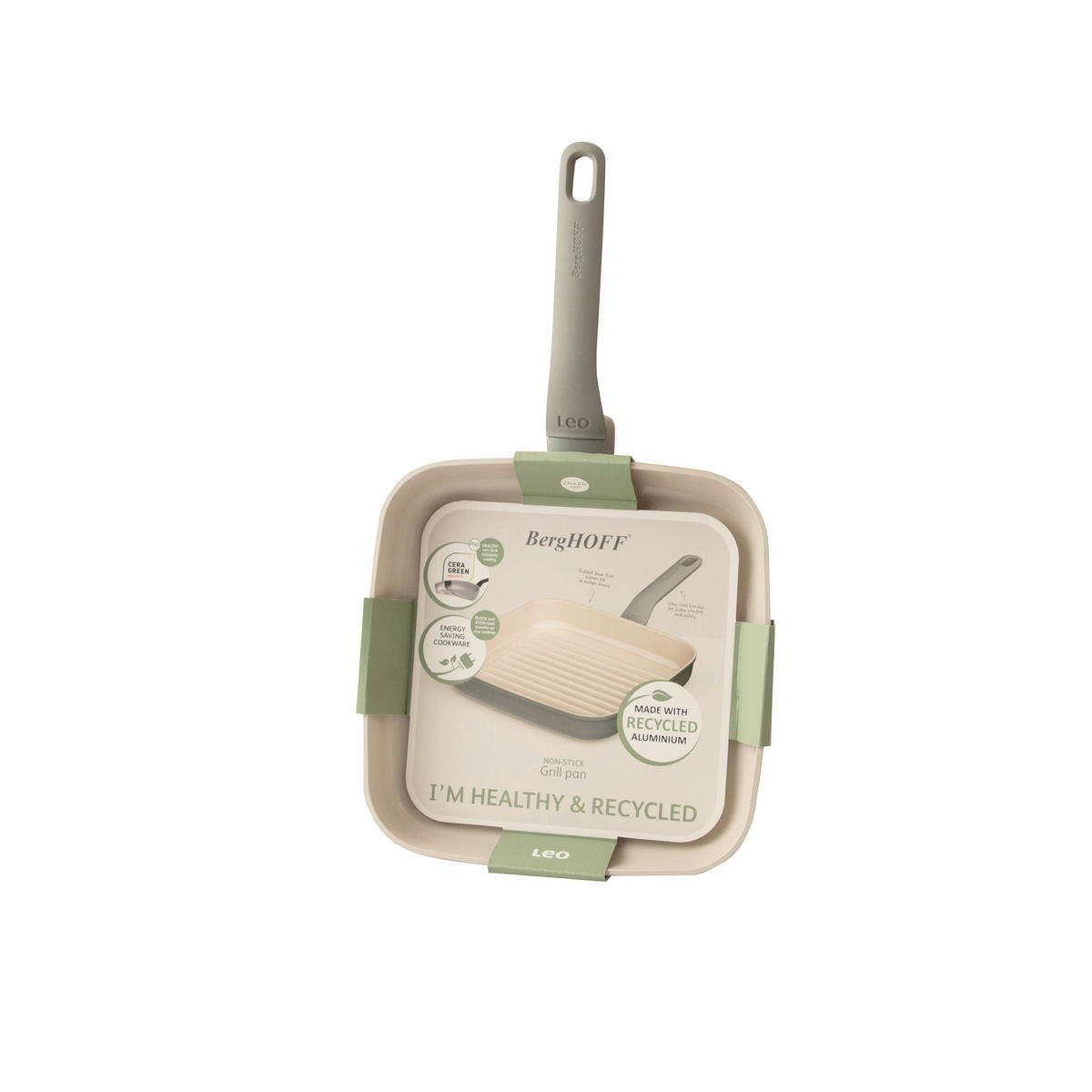 GRILLPFANNE Leo  - Hellgrau, Basics, Metall (24/24/4cm) - BergHOFF