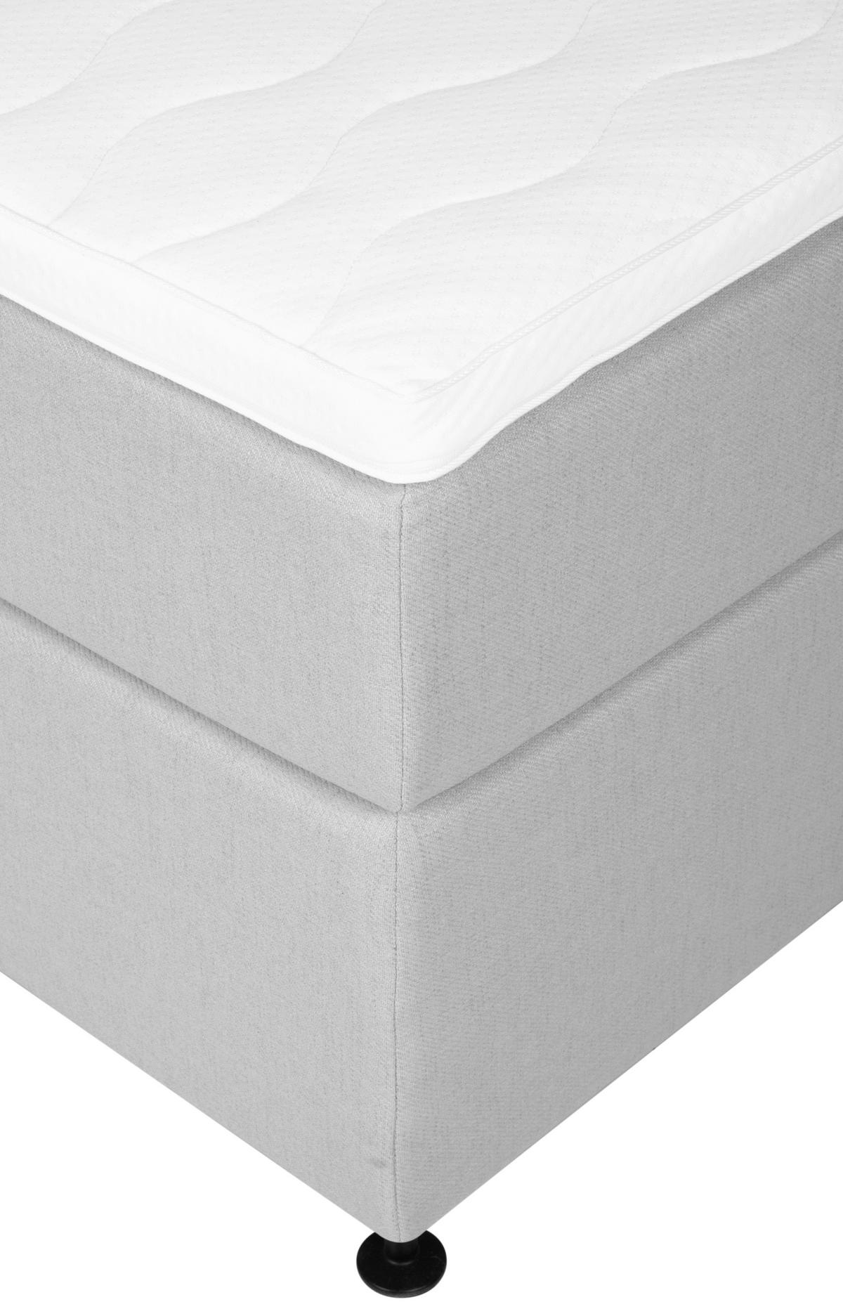 BOXSPRING-ÁGY 160/200 cm  szürke  - fekete/szürke, Modern, textil (160/200cm) - MID.YOU