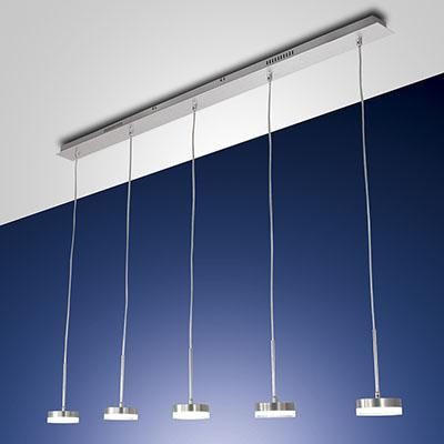 LED-HÄNGELEUCHTE 136/20/200 cm  - Alufarben/Weiß, LIFESTYLE, Kunststoff/Metall (136/20/200cm) - Fabas Luce