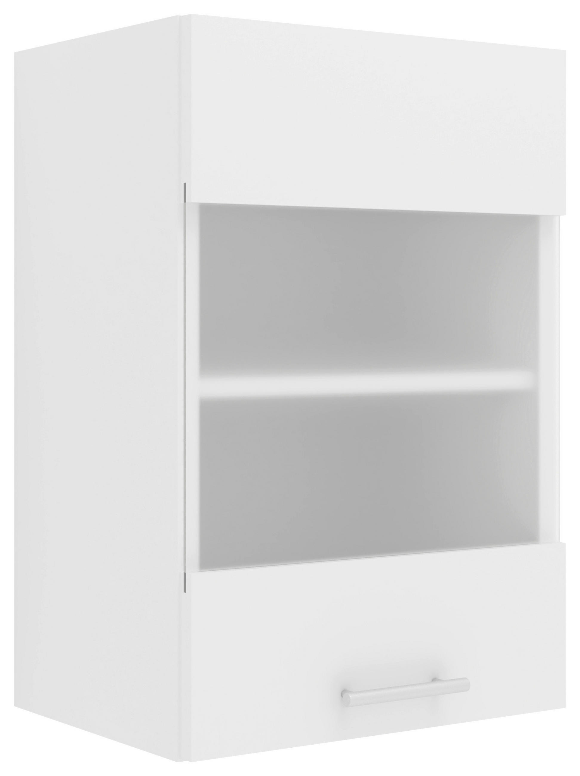 KÜCHENOBERSCHRANK 40/60/31 cm  in Weiß  - Alufarben/Weiß, KONVENTIONELL, Glas/Holzwerkstoff (40/60/31cm) - MID.YOU