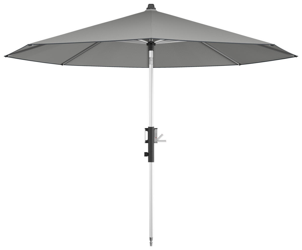 SONNENSCHIRM 315 cm Hellgrau  - Silberfarben/Hellgrau, KONVENTIONELL, Textil/Metall (315/315cm) - KNIRPS