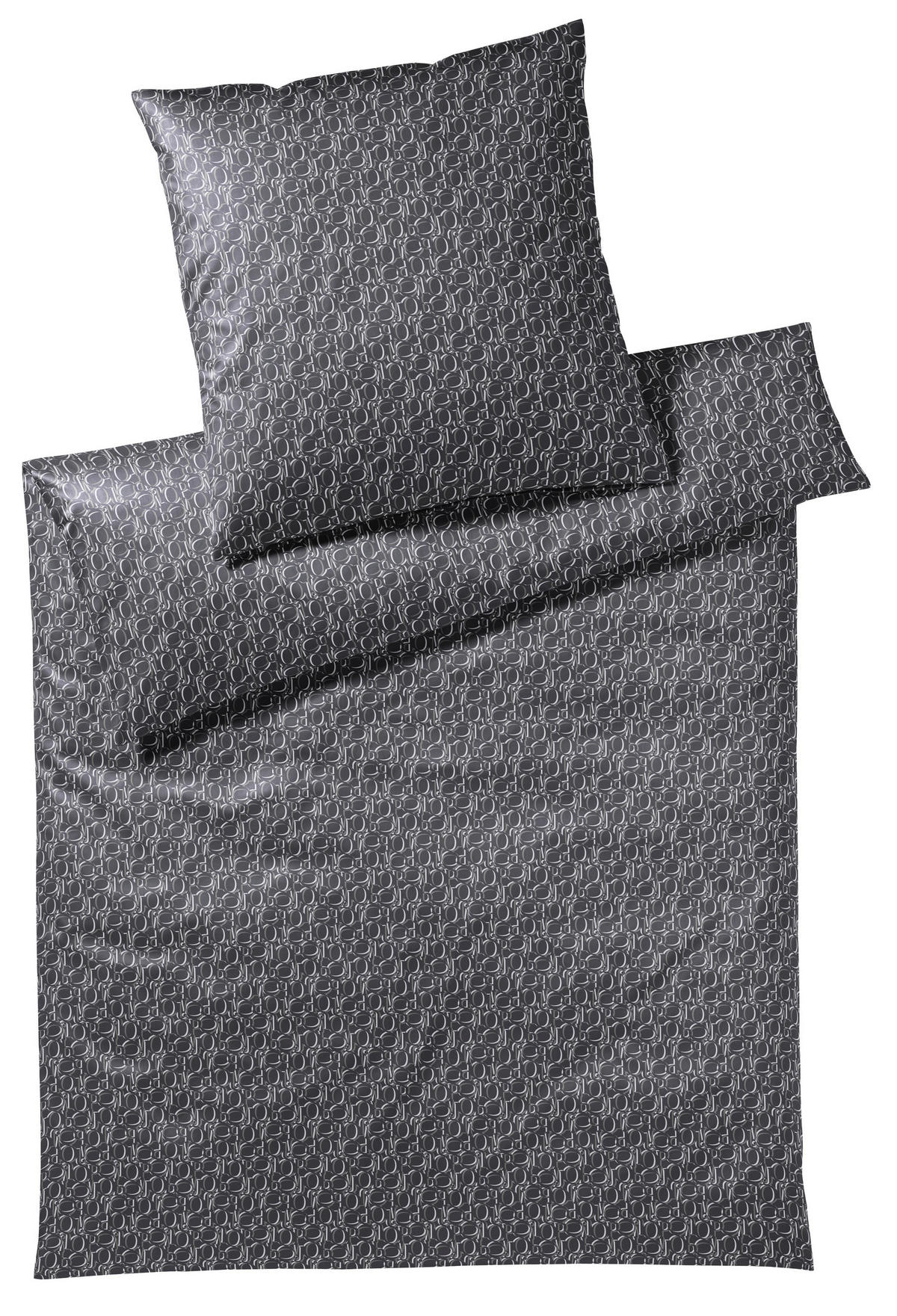 BETTWÄSCHE Ornament Makosatin 200/200 cm  - Graphitfarben, Design, Textil (200/200cm) - Joop!