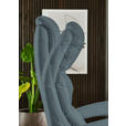 RELAXSESSEL in Leder Blaugrau  - Edelstahlfarben/Blaugrau, Design, Leder/Metall (76/119/86cm) - Dieter Knoll