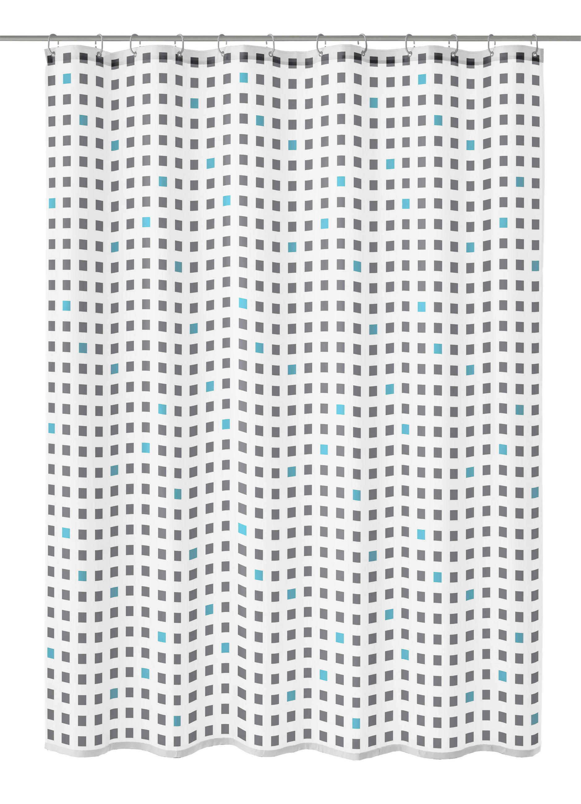 DUSCHVORHANG CASKET 180/200 cm  - Grau, KONVENTIONELL, Textil (180/200cm) - Kleine Wolke