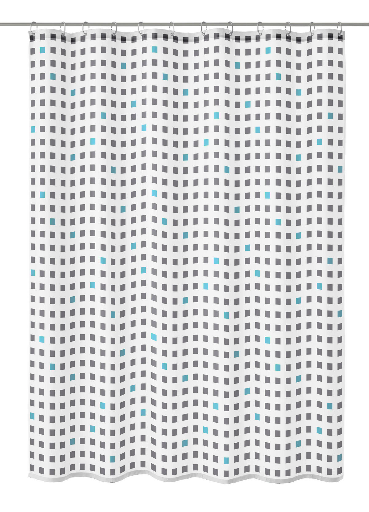 DUSCHVORHANG CASKET 180/200 cm  - Grau, KONVENTIONELL, Textil (180/200cm) - Kleine Wolke