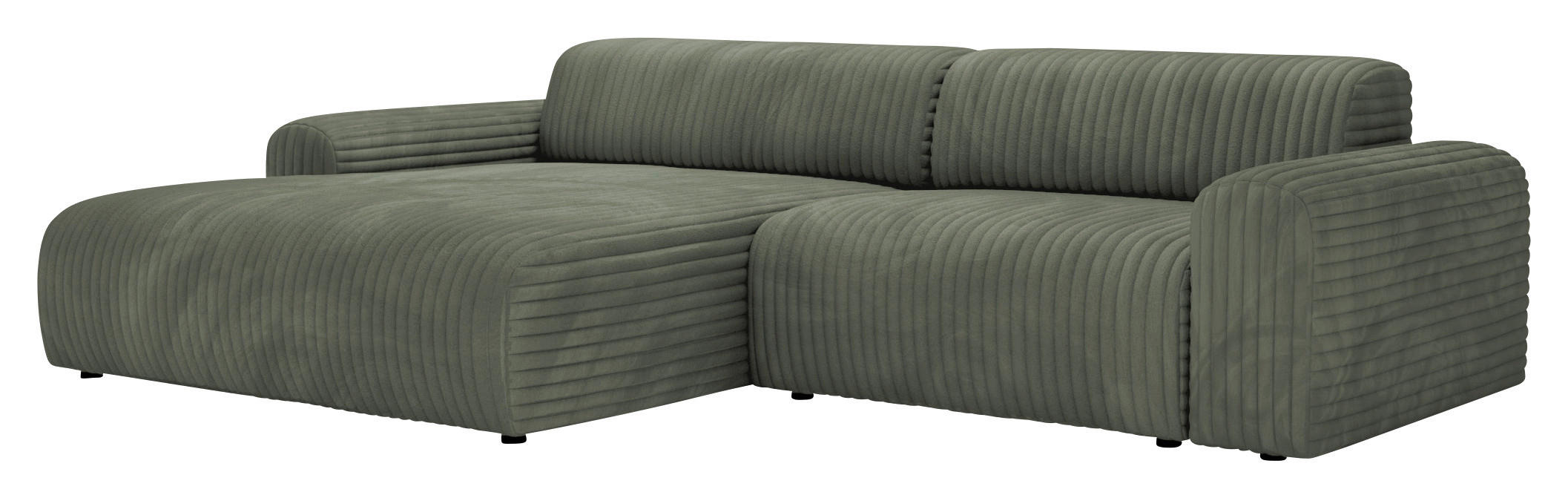 Freisteller von home24 ECKSOFA Olivgrün Cord.