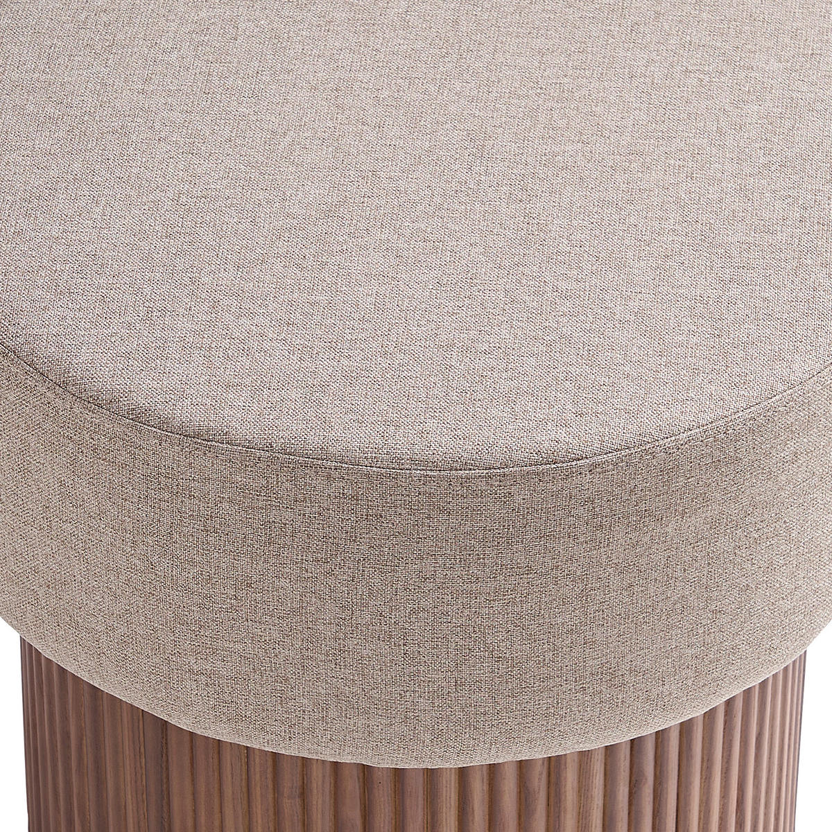HOCKER Struktur Braun, Walnussfarben  - Walnussfarben/Braun, MODERN, Textil (50/43/50cm) - Livetastic