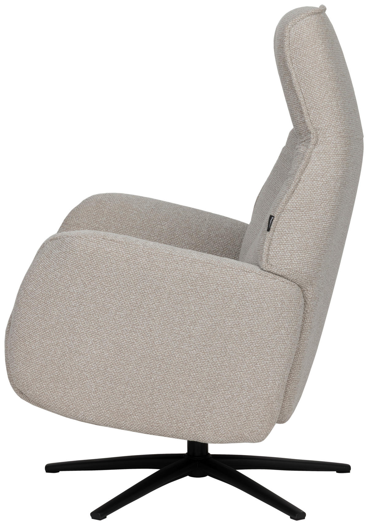 RELAXSESSEL Webstoff    - Beige/Schwarz, Design, Holz/Textil (77/112/86cm) - Livetastic