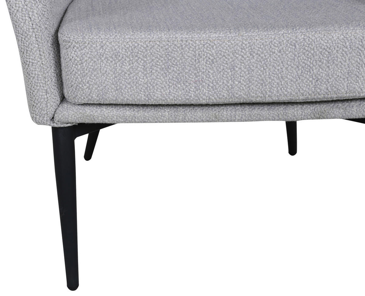 SESSEL in Textilgeflecht Grau, Schwarz  - Schwarz/Grau, Design, Textil/Metall (83/70/64cm) - Livetastic