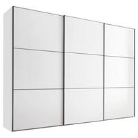 SCHWEBETÜRENSCHRANK in Weiss  - Weiss/Schwarz, Holzwerkstoff/Metall (249/222/68cm) - Moderano