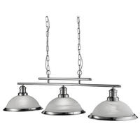 VISEČA SVETILKA  Bistro 100/82/28 cm           E27 - srebrne barve/bela, Design, kovina/steklo (100/82/28cm)