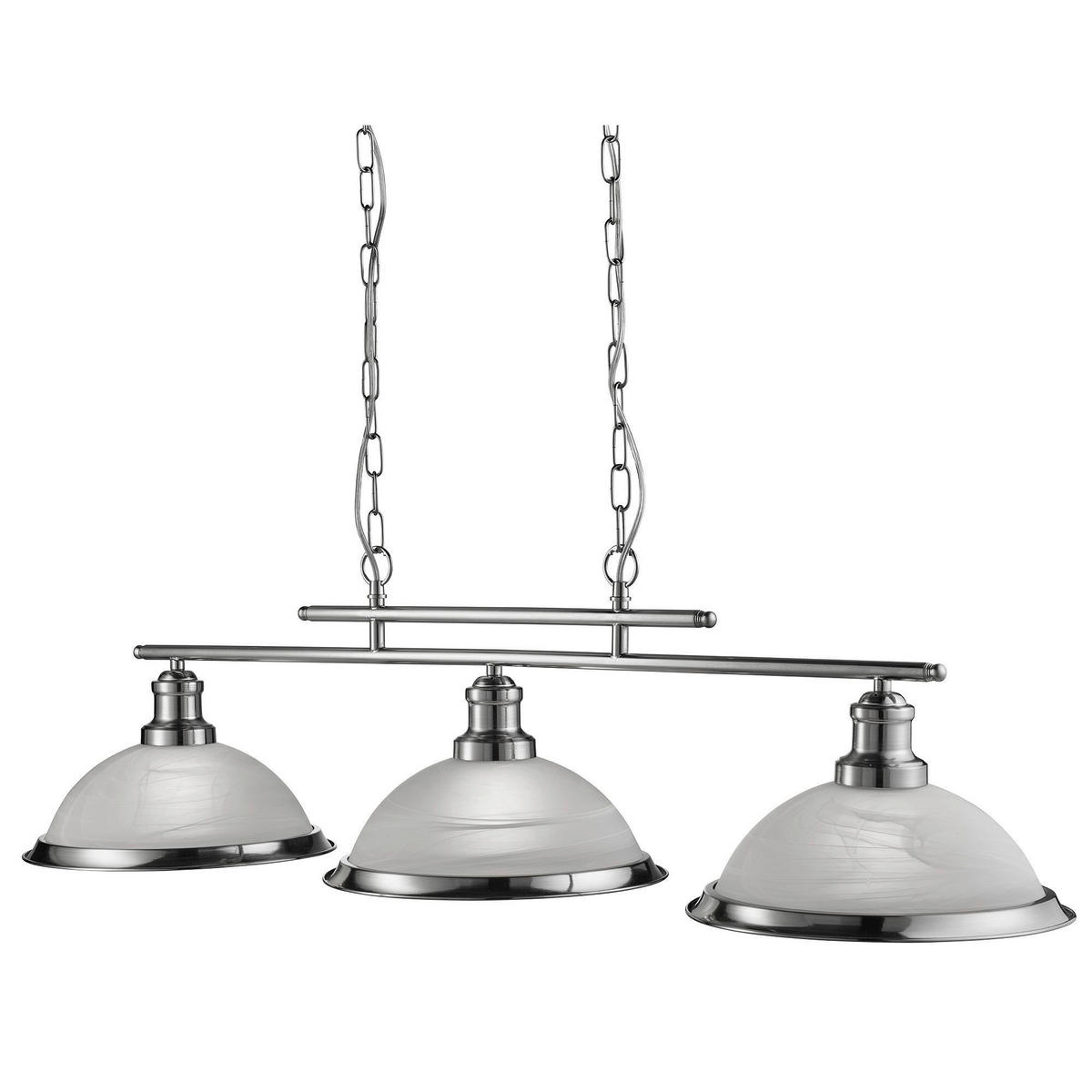 VISEČA SVETILKA  Bistro 100/82/28 cm           E27 - srebrne barve/bela, Design, kovina/steklo (100/82/28cm)
