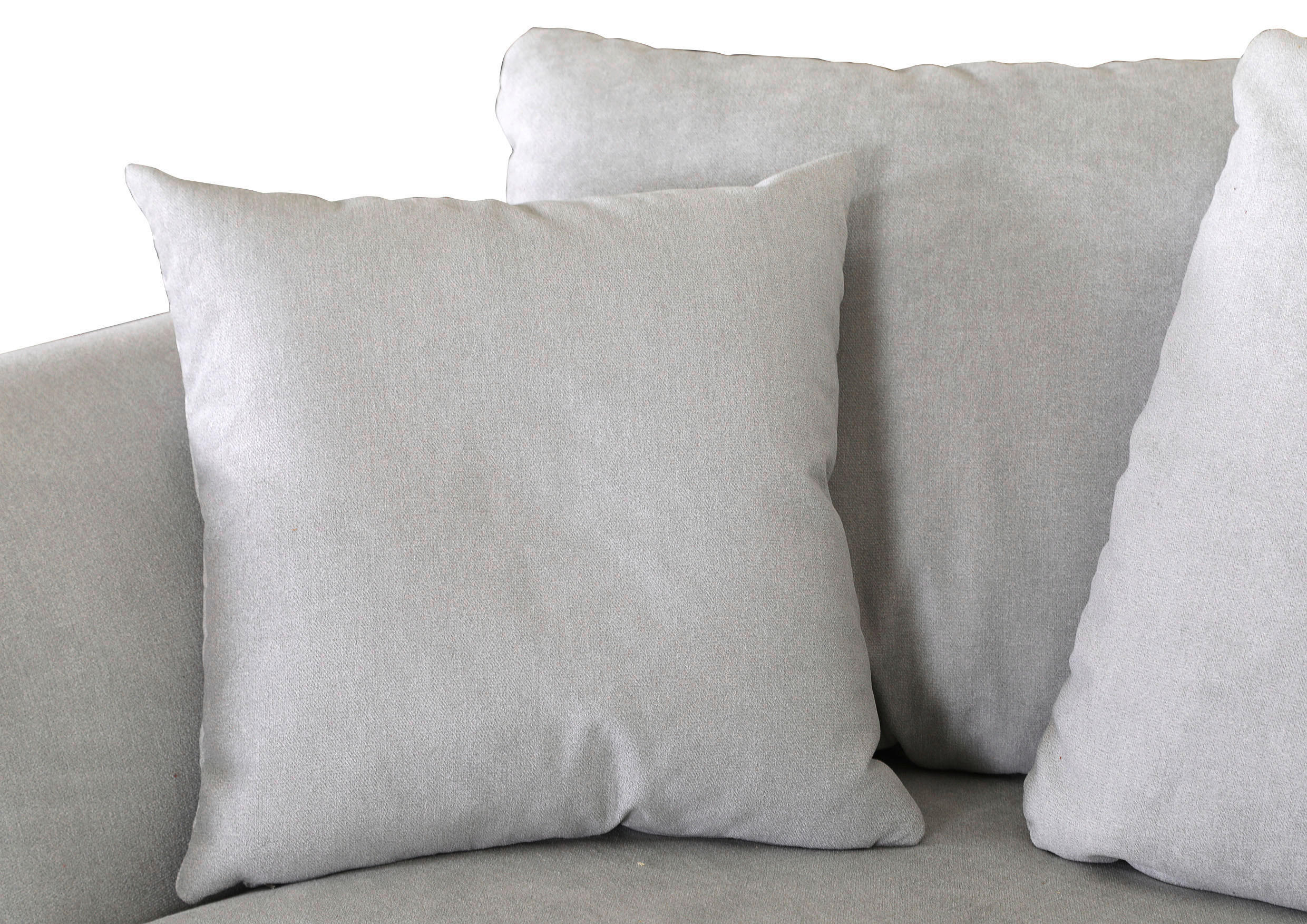 BIGSOFA Flachgewebe Hellgrau  - Dunkelbraun/Hellgrau, KONVENTIONELL, Holz/Textil (270/80/110cm) - Livetastic