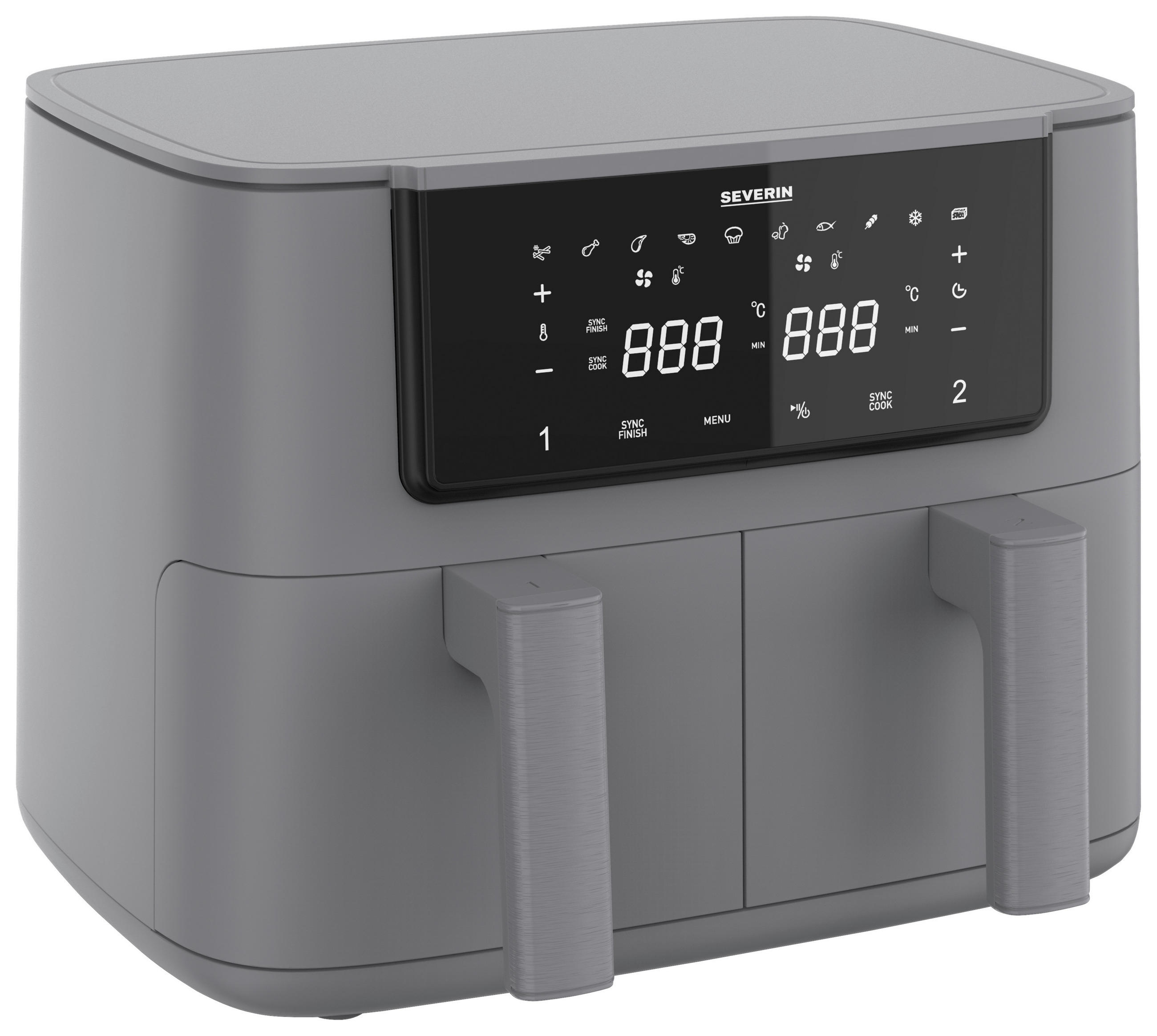 HEIßLUFTFRITTEUSE 8 L  - Grau, Basics, Kunststoff (39,5/29,8/37,6cm) - Severin