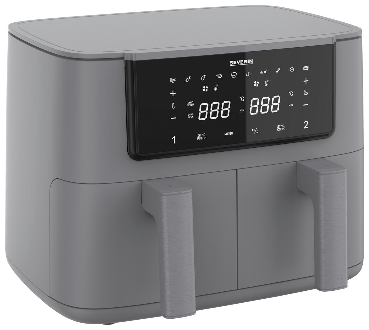 HEIßLUFTFRITTEUSE 8 L  - Grau, Basics, Kunststoff (39,5/29,8/37,6cm) - Severin