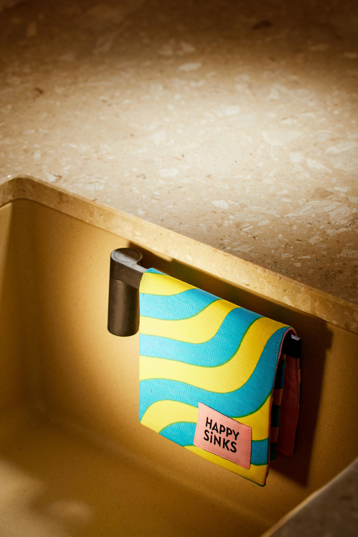 SPÜLTUCHHALTER - Anthrazit, Basics, Holzwerkstoff/Kunststoff - HAPPY SINKS