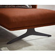 ECKSOFA in Flachgewebe Rostfarben  259/152 cm  - Rostfarben/Schwarz, Design, Textil/Metall (259/152cm) - Dieter Knoll