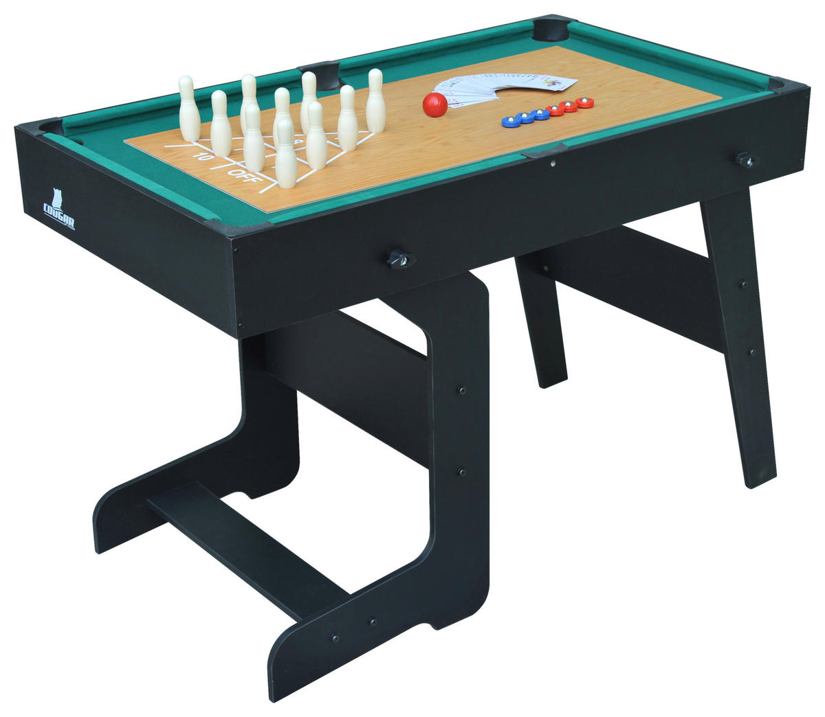 table multi-jeux - Schwarz, Konventionell, Holz (61/81/119,00cm)