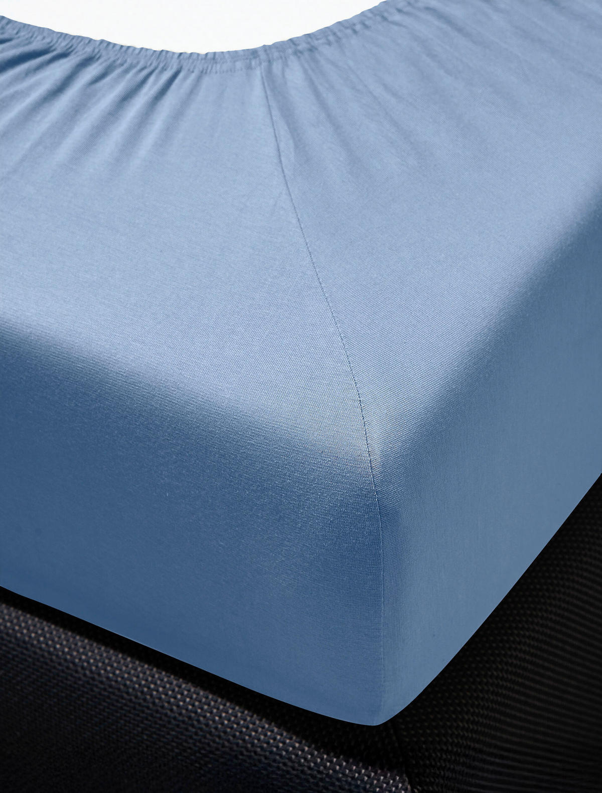 SPANNBETTTUCH Jersey  - Blau, KONVENTIONELL, Textil (180-200/200cm) - Irisette